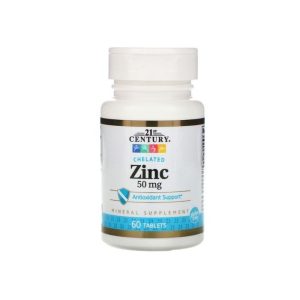Zinc chélaté 60 TABLETS - ANTIOXYDANT + IMMUNITÉ CONTRE LE RHUME LA GRIPPE E LES ALLERGIES