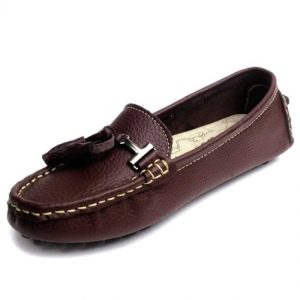 MOCASSINS PLATS MARRON