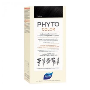 PHYTOCOLOR 1 NOIR COULEUR NATURELLE, CHEVEUX DOUX ET BRILLANTS