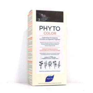 PHYTOCOLOR 3 CHATAIN FONCE COULEUR NATURELLE CHEVEUX DOUX ET BRILLANTS