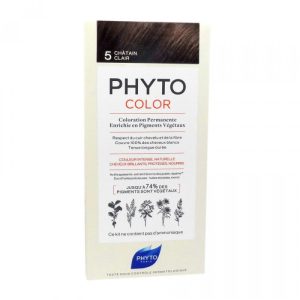 PHYTOCOLOR 5 CHATAIN CLAIR COULEUR NATURELLE, CHEVEUX DOUX ET BRILLANTS