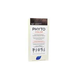 PHYTOCOLOR 5.7 CHATAIN CLAIR MARRON COULEUR NATURELLE CHEVEUX DOUX ET BRILLANTS