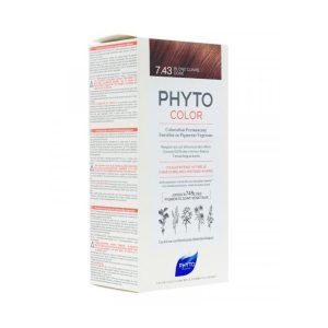 PHYTOCOLOR 7.43 BLOND CUIVRE DORE COULEUR NATURELLE CHEVEUX DOUX ET BRILLANTS